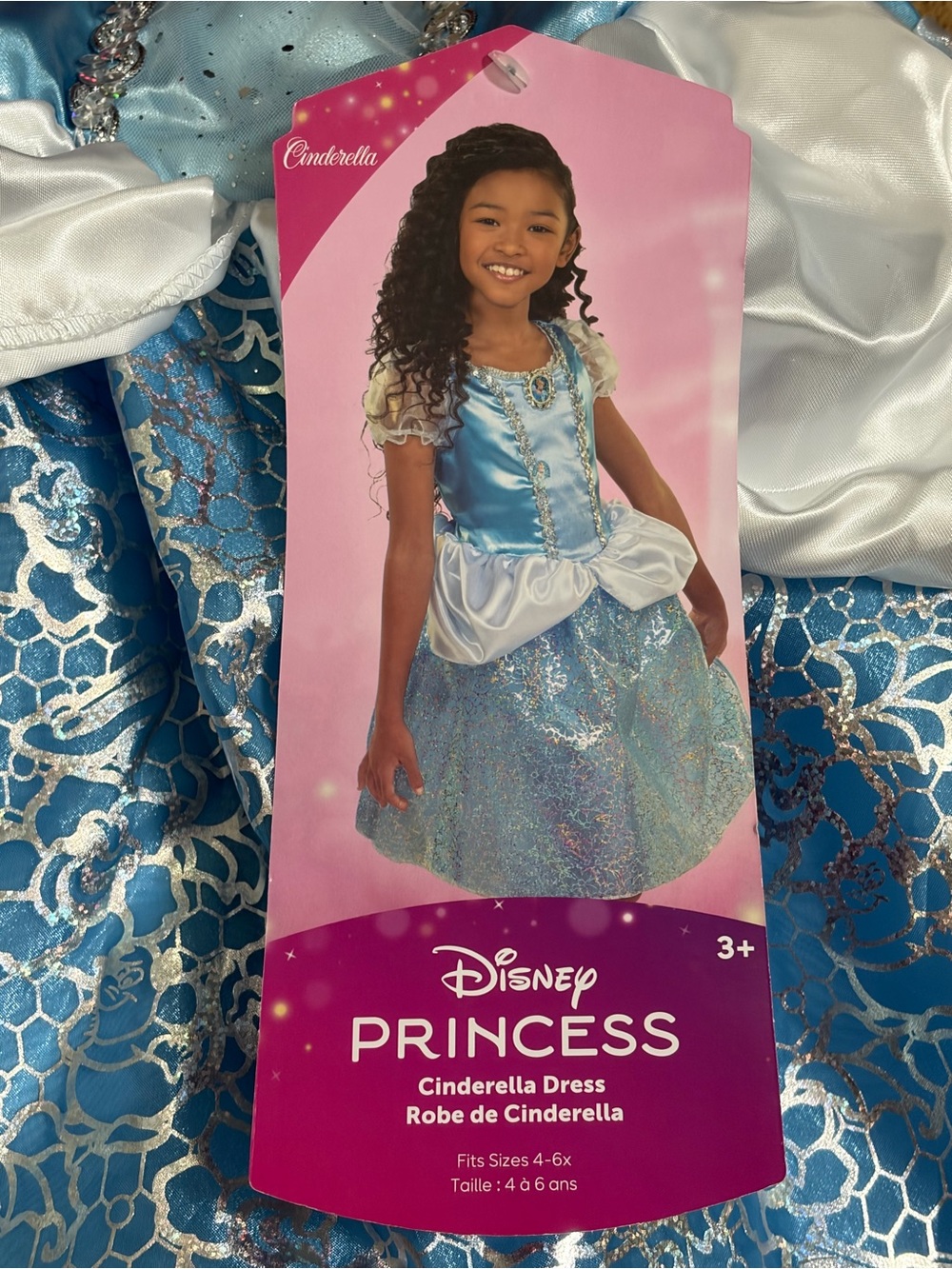 ❤️Disney Princess Cinderella Blue Costume Dress for Kids New Size 4-6X